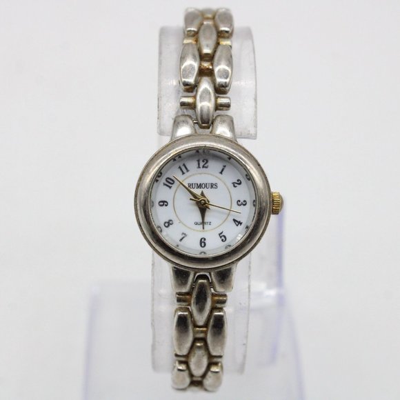 Vintage Rumors Watch Women Silver Tone Stainless Steel Classic White Quartz Dial - Picture 2 of 8